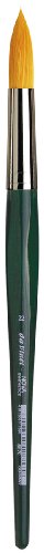 Image of da Vinci Watercolor Series 5570 CosmoTop Nova Paint Brush, Round Synthetic with Short Green Handle, Size 22