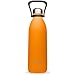 Qwetch - Borraccia Termica 2L in Acciaio Inox Arancione - 48h Freddo, 16h Caldo - Impermeabile, Senza BPA & Riutilizzabile - Bottiglia Termica con Manico per Sport, Trekking, Ufficio, Famiglia