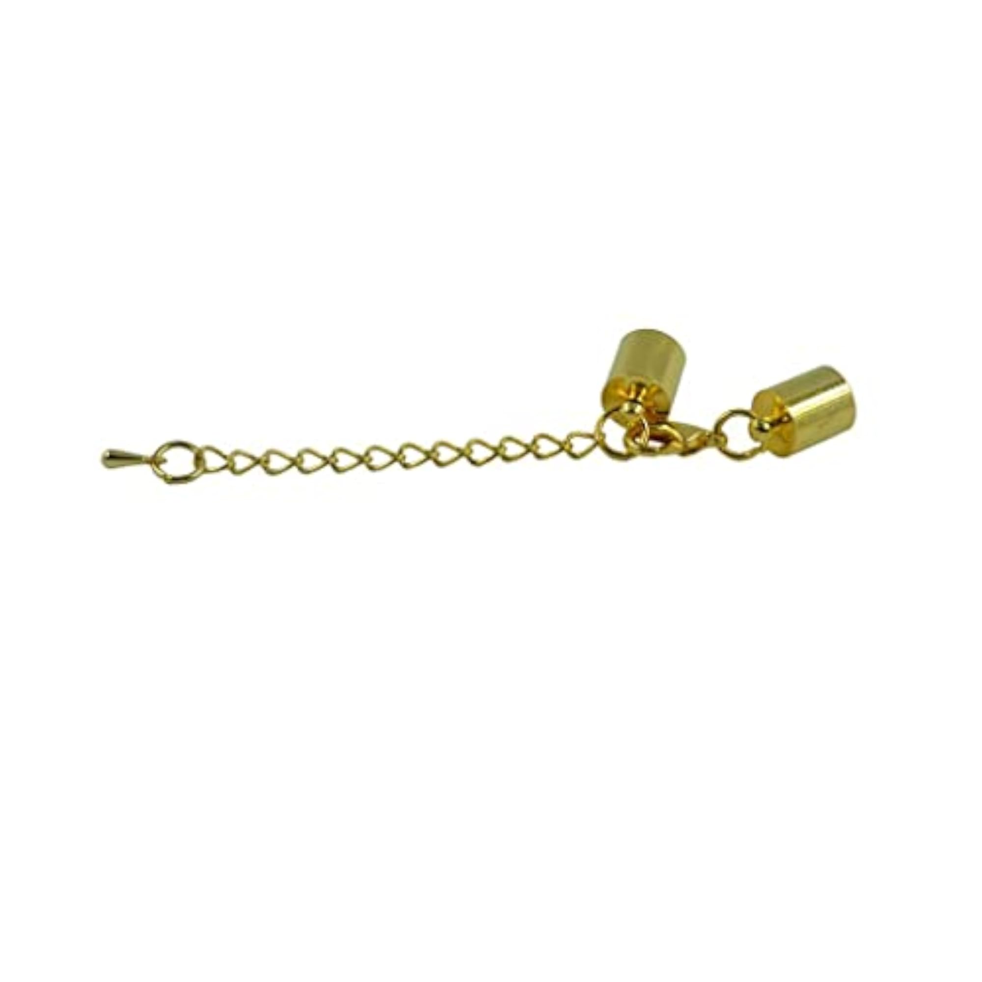 12 Sets Necklace Extender Chain with Cord End Cap