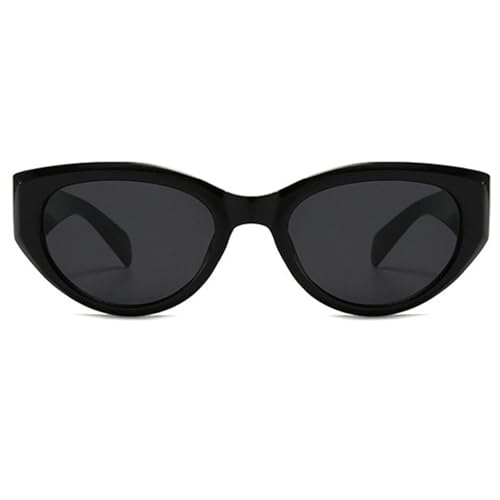 willochra Trendy Small Cat Eye Sunglasses for Women Thick Oval Vintage Champagne Sun Glasses for Female Shades Eyewear