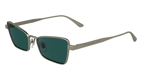 Calvin Klein Women's Sunglasses CK24110S - Matte Light Gold with Solid Green Lens - Image 2
