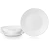 Corelle Vitrelle 8-Piece (6.75) Salad Appetizer Plates Set, Triple Layer Glass and Chip Resistant, Lightweight Round 6-3/4-inch Plates, Winter Frost White