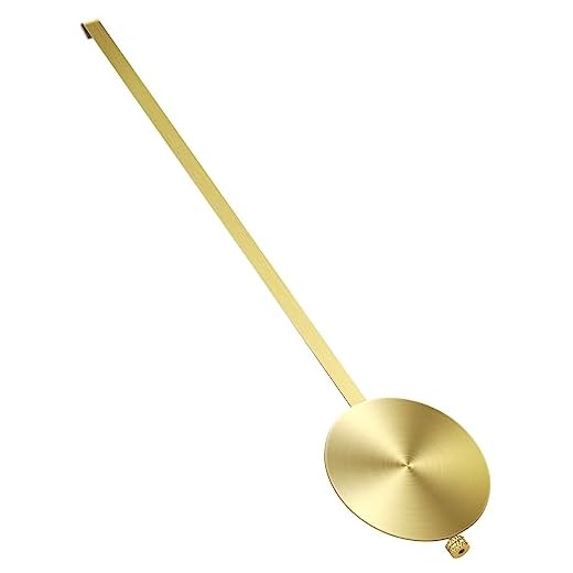 NiHome Quartz Wall Clock Pendulum Replacement - Aluminum Traditional Mechanical Retro Clock With High Gloss Pendulum (Gold)