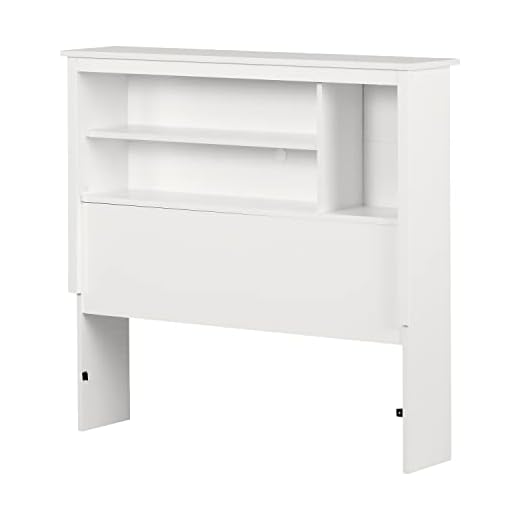 South Shore (SOUCS) Vito Bookcase Headboard, Twin, Pure White