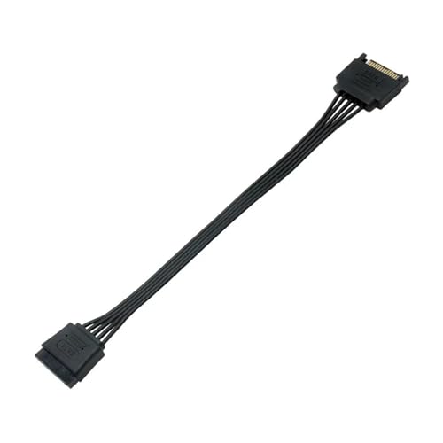 Cable de extensión de energía SATA 15Pin macho a hembra 0.3 m miniatura 2
