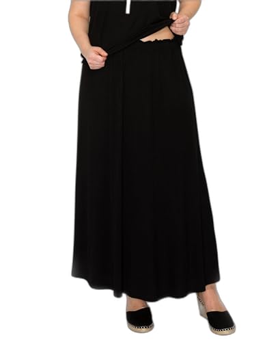 COIN 1804 Plus Size Elastic Waist Maxi Skirts