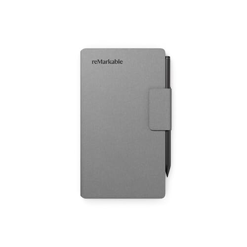reMarkable Papier Pro Move - Graues Book-Folio | Hülle aus Polymergewebe für Ihr 7 3-Zoll-Papiertablet