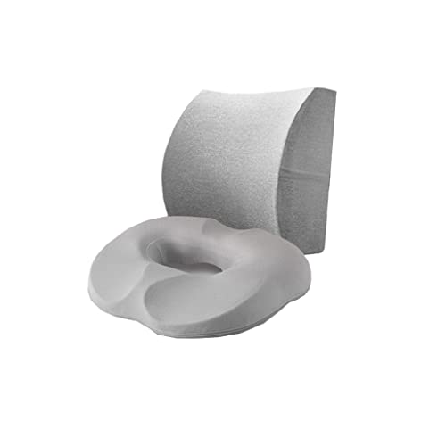 Coussin lombaire ergonomique en mousse à mémoire de forme pour chaise de bureau grise