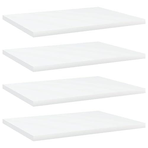 vidaXL 4X Estantes para Estantería Estudio Salón Decoración Libros Librería Librero Biblioteca Tablero Extra Madera Contrachapada Blanco 40x30x1,5 cm