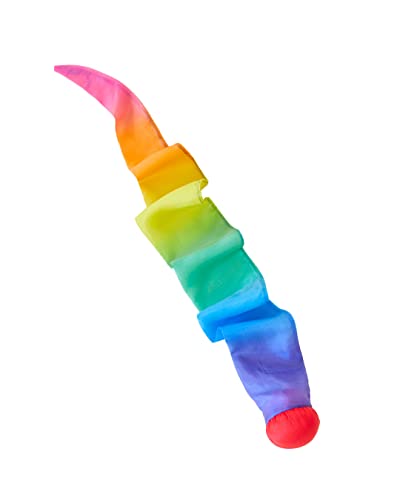 Image of Sarah's Silks - Skytail - Waldorf Toys for Kids, 35" Long, Safe for Outdoor and Indoor Use - Rainbow Comet