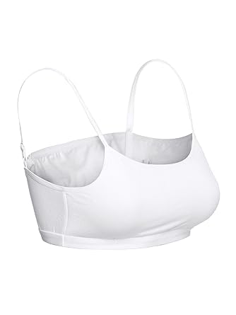 KIKWIT Girls Padded Training Bra, Crop Cami Training Bras for Girls. Sports Bra, Begginers Bra (13-14 Years, White) 3