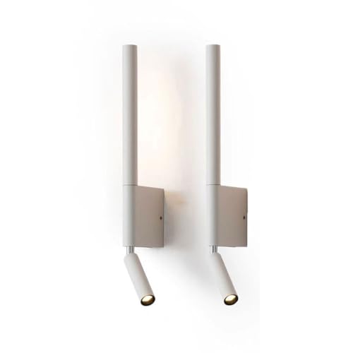 DLHH Paquete de 2 Apliques de Pared Largos, lámpara de Pared LED Lineal Moderna, Foco de Lectura de Montaje en Pared Giratorio de 345° con Interruptor de Encendido/Apagado, iluminación