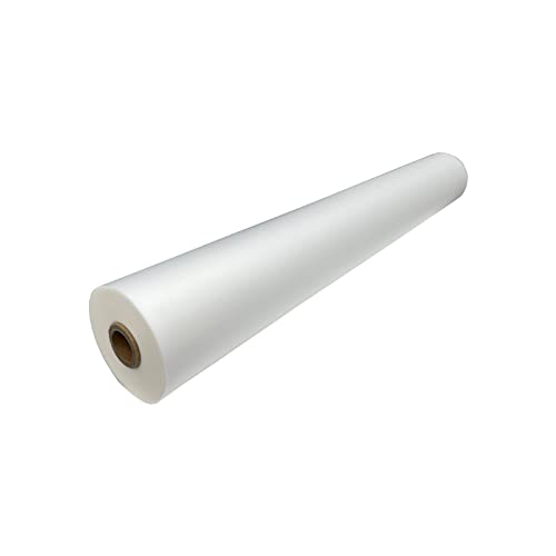 TECHTONGDA Thermal Laminating Film 24.8in × 656ft BOPP Matte Laminate Film Roll, Clear Hot Laminator Rolls 1in Core, 1 Mil Thickness for Printed Protection