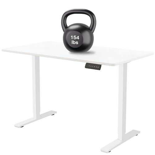 Image of Standing Desk Frame, Stand up Desk Frame Workstation, Electric Adjustable Legs, 3 Memory Height Settings, with Cable Management Tray and Storage Bag, 2pcs Headphone Hook