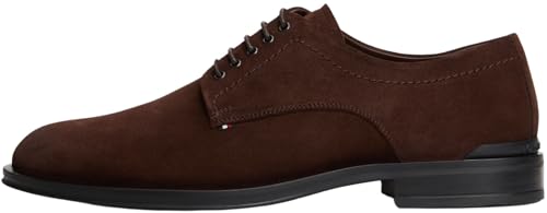 Tommy Hilfiger Chaussures Derby Homme Corporate en Daim, Marron (Cocoa), 43
