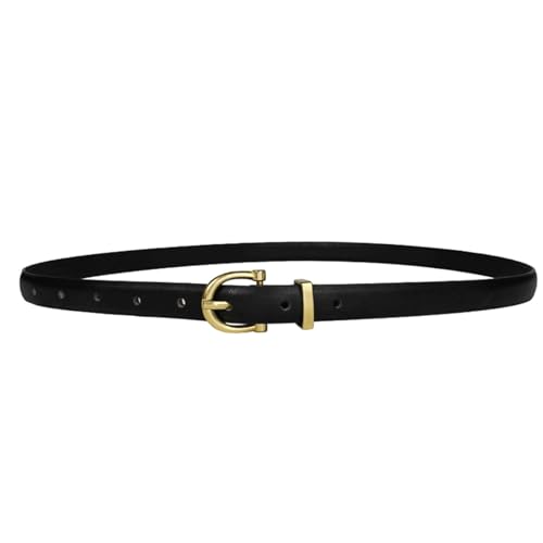 Skinny Belts, Fashion Ladies Belt Adjustable Leather Thin Alloy Pin Buckle Decorative Waist Belts