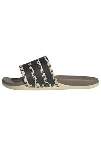 adidas Unisex-Adult Adilette Comfort 2.0, Crystal Linen/Black, 6
