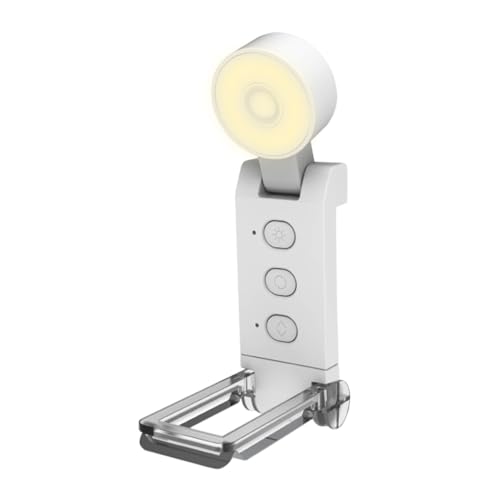 Book Light, Portable Clip on LED Reading Lamp with 5 Colours & 6 Brightness, Rechargeable Mini Reading Light for Books, Bed, Tablet, Desk
