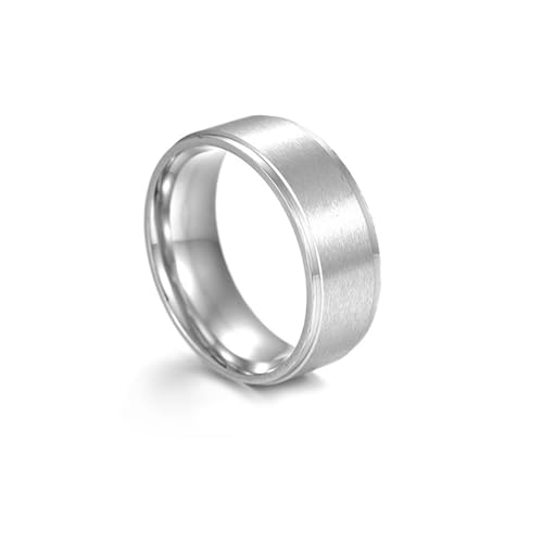 8mm Bague en Titane pour Hommes Bagues de Fiançailles Anneaux de Mariage Hommes Anneau d'amitié Promesse