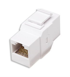 Rj45 Female To Female Utp Cat.6 Keystone Coupler, White - 25 Pack #TOP1
