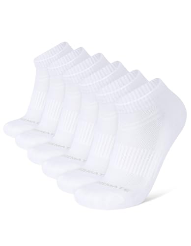 CLOSEMATE Athletic Ankle Socks Men&Women 6 Pairs | Low cut cotton cushioned sock...