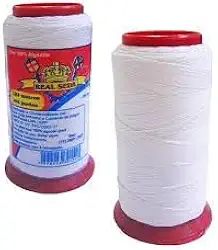Real Seda Linha para Pipa, 183 metros, 100% Algodão, Branco