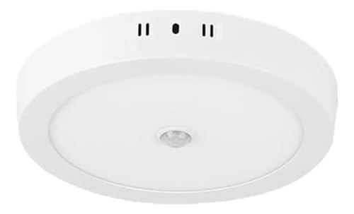 Seguridad, Lámpara de Plafon LED de Sobreponer Redondo con Sensor Movimiento 18w Plus
