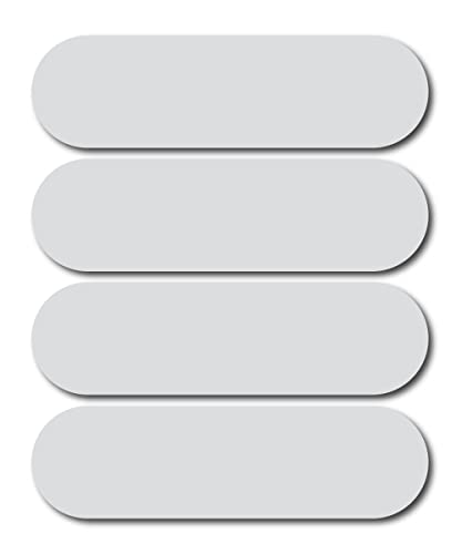 Bande rétro-réfléchissante Casque Moto 4 Bandes 3M Technology Autocollant Sticker | Ovale ou Rectangle Arrondie | Taille 8,5 cm x 2,3 cm (Rectangle...