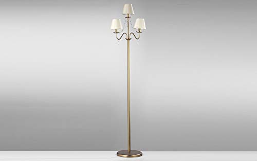 Numero di Luci n.3 Dafnedesign.com - Piantana con cristalli e paralumi - (UL)
