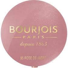 BOURJOIS Little Round Pot Blusher 95 Rose De Jaspe 1pc One Stroke of The Brush Reveals The Irresistible Aroma of The Scented Powder.