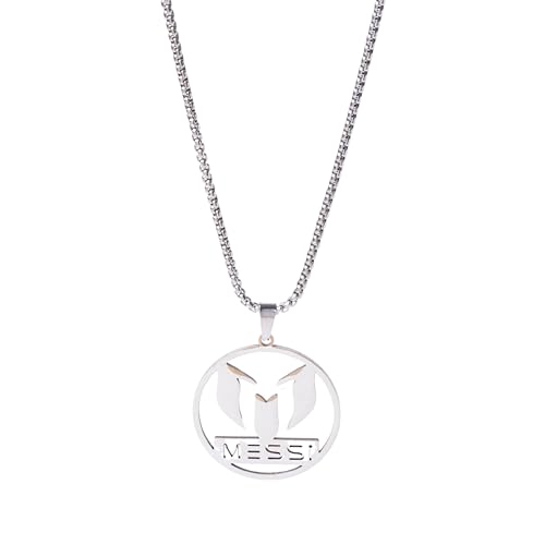 Image of SALTY ALPHA Anti Tarnish Stainless Steel Messi Locket Neck Chain for Men | Stylish Pendant Necklace | Jewellery Accessories for Boys | Minimal Jewelry | Gifts for Boyfriend & Husband | Marriage, Birthday | Gift for Valentine Day