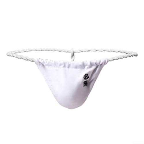 String japonais Sumo sans couture pour homme avec détails en corde torsadée, fabriqué à partir de coton pour un port confortable et respirant (XXL, blanc)
