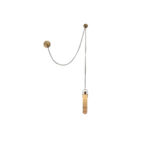 RUIBO Alabaster 1 Light LED Hanging Pendant Lighting,Cylinder Natural Marble Pendant...