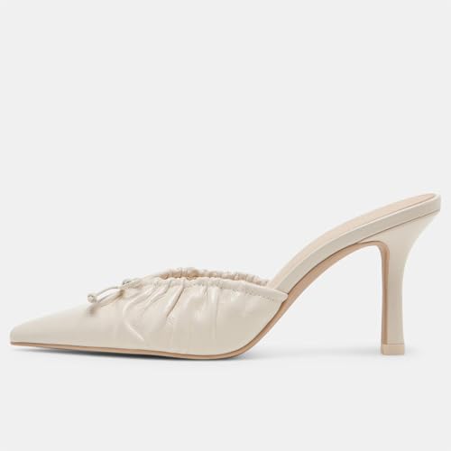 Kitten Heels for Women Bow Pointed Toe Heel Dressy Slip on Mules Trendy Sexy Stiletto Pumps Shoes2