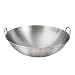 Patelnia wok ze stali nierdzewnej Indukcja patelnia wok 26 cm Patelnia Pan Podwójny uchwyt nieprzywierający Garnek Tradycyjne chińskie naczynia do domu, restauracji, kuchnia, przybory, grilla gazowego, kolor srebrny