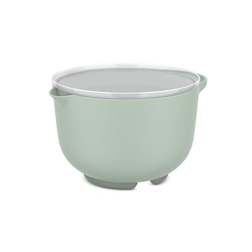 Mepal - Rührschüssel mit Deckel Chef it - Anti-Rutsch Boden - Mikrowellen- und Spülmaschinengeeignet - Schüssel - Material beständig bis zu 110°C - 1500 ml - Nordic sage