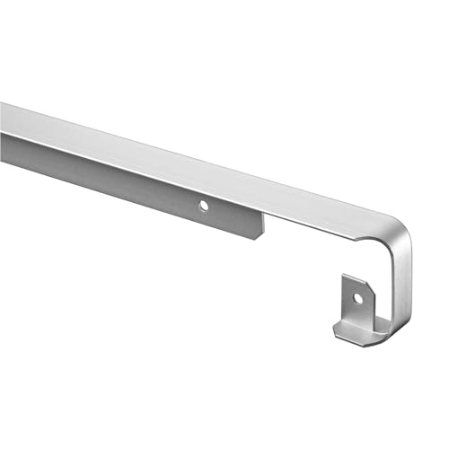 NORDLINGER PRO Profil Jonction Angle Plan de Travail Aluminium, 670 mm x 38 mm, Rayon 9/11 mm, Gris Alu