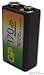 GP BATTERIES GP17R8H Rechargeable Battery, Single Cell, Nickel Metal Hydride, 170 mAh, 8.4 V, PP3, Snap Contact