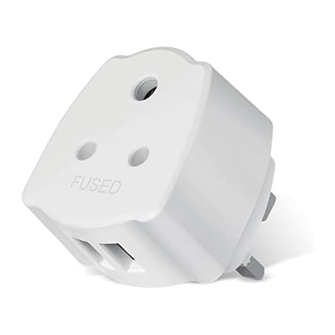 Lenink Indian to UK Plug Adapter,India to UK Plug Adapter with USB Ports,UK Travel Adapter Converter Plug for Indian,Pakistan,Sri Lanka,Maldives and More Tpye D Plug Cover