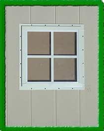 Shed Window 14 X 21 Inch – Brown J-Lap Mount, Tempered Glass, Vertical Sliding For Storage Buildings