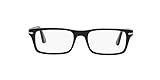 Persol PO3050V Rectangular Prescription Eyeglass Frames, Black/Demo, 53 mm