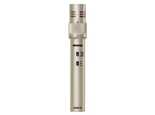 Shure KSM141/SL Dual-Pattern End-Address Condenser Studio Microphone, Champagne