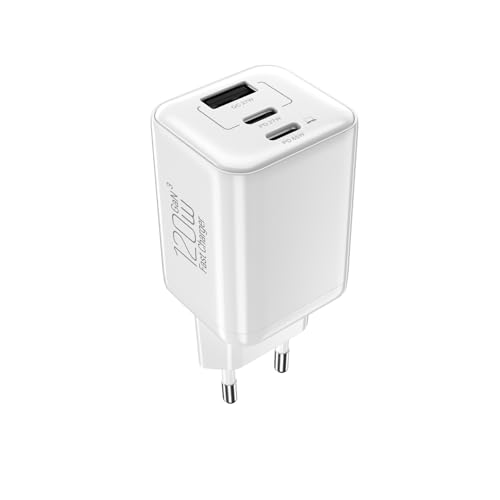 SPGUARD Caricabatterie retrattile 5 in 1, 65 W, con 2 cavi estensibili, 120 cm, USB C GaN, caricatore da parete con cavo doppio tipo C, compatibile con iPhone 17/16/15/14/13/iPad/Galaxy SPGUARD Caricabatterie retrattile 5 in 1, 65 W, con 2 cavi estensibili, 120 cm, USB C GaN, caricatore da parete con cavo doppio tipo C, compatibile con iPhone 17/16/15/14/13/iPad/Galaxy