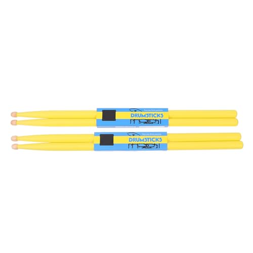 Baquetas de madera de arce RUNROTOO, ligeras y ergonómicas, color amarillo miniatura 1