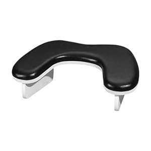 Nail Arm Rest Pillow Armrest U Shape,Portable,PU Leather Holder Stand Pad for Manicurist Nail Manicure Nail Art Women, Black