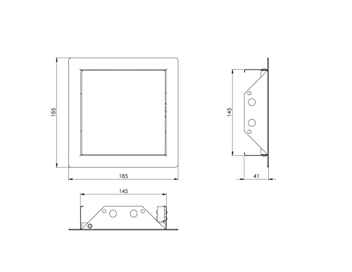 Steinberg14 Anthracite 15x15 cm / 6x6 Inspection Flap with Pressure Lock with Push Door Opener 150 x 150 mm - Image 2