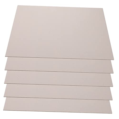 IWOWHERO 5pcs Grey High Density Cardboard Sheets A3 Size Double Sided DIY Craft Cardboard for Boys and Girls Drawing Painting