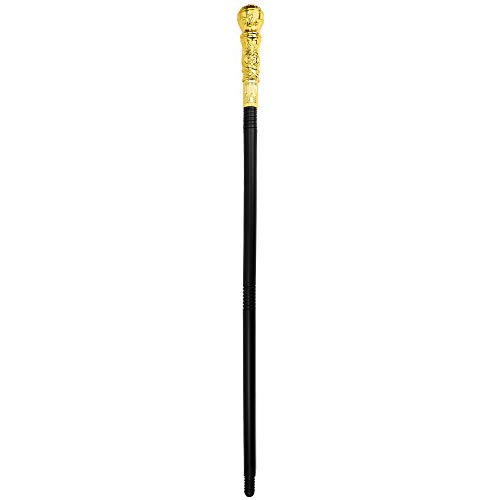 Skeleteen Gold Costume Walking Cane – Elegant Prop Stick Dress Pimp Canes Costume Accessories for Adults and Kids - Thumbnail 2