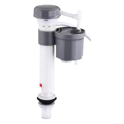 Entgoinggo Válvula de entrada de inodoro ajustable para cisterna, válvula de llenado telescópica con sistema antisifón, pieza de repuesto para tanque de ahorro de agua para un rendimiento de descarga