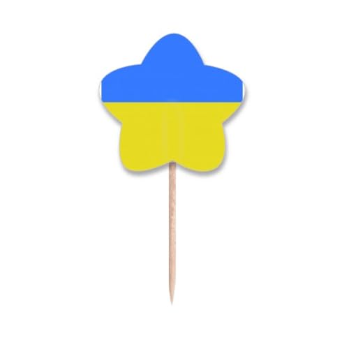 Pics à cupcakes drapeau ukrainien pour réussir votre décoration de table